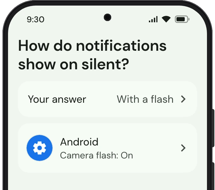 TrueTo on a phone: More ways to make alerts stand out.