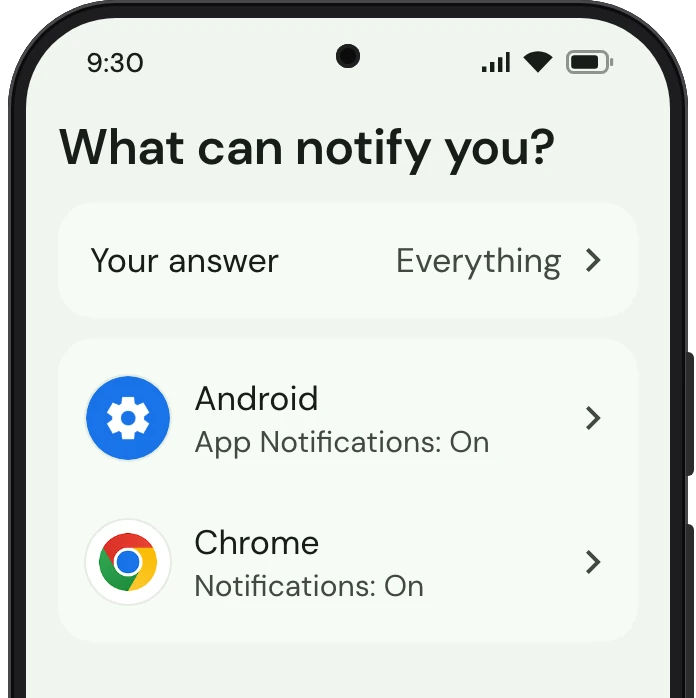 TrueTo on a phone, showing App notifications as this page sets it.