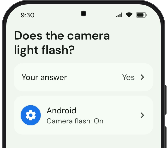 TrueTo on a phone, showing Flash notifications as this page sets it.