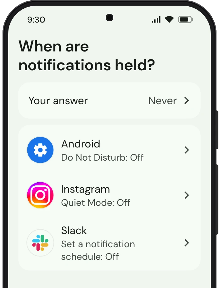 TrueTo on a phone, showing Quiet hours as this page sets it.