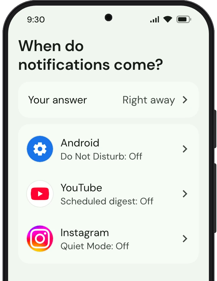 TrueTo on a phone: Get notifications right away.
