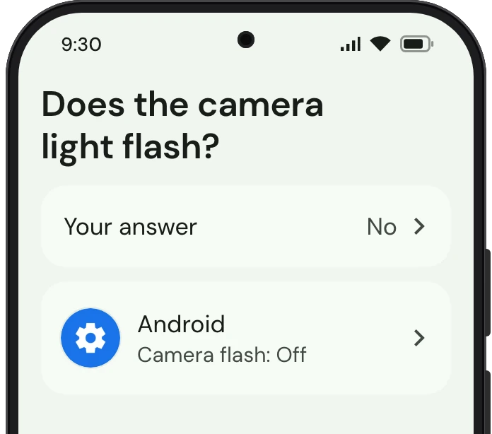 TrueTo on a phone, showing Flash notifications as this page sets it.