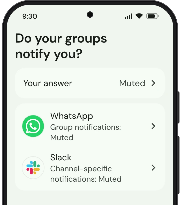 TrueTo on a phone, showing Group conversations as this page sets it.
