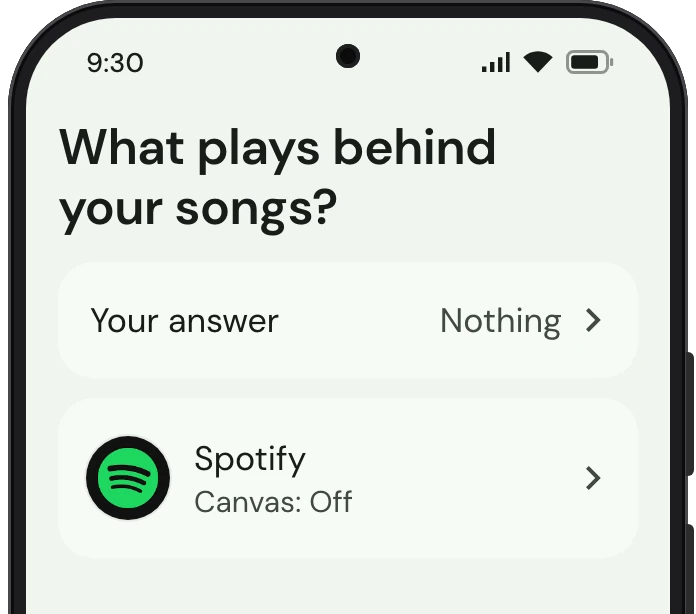TrueTo on a phone, showing Looping video set for Paused.
