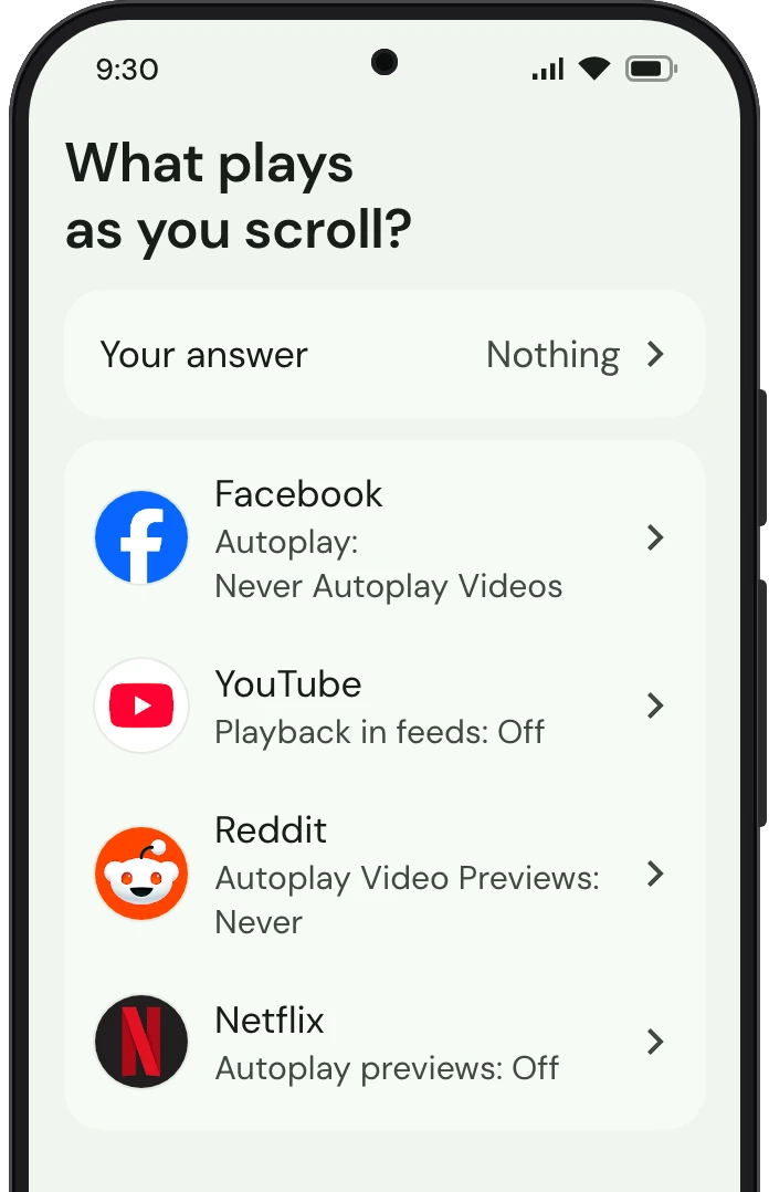 TrueTo on a phone, showing what it sets for Paused.